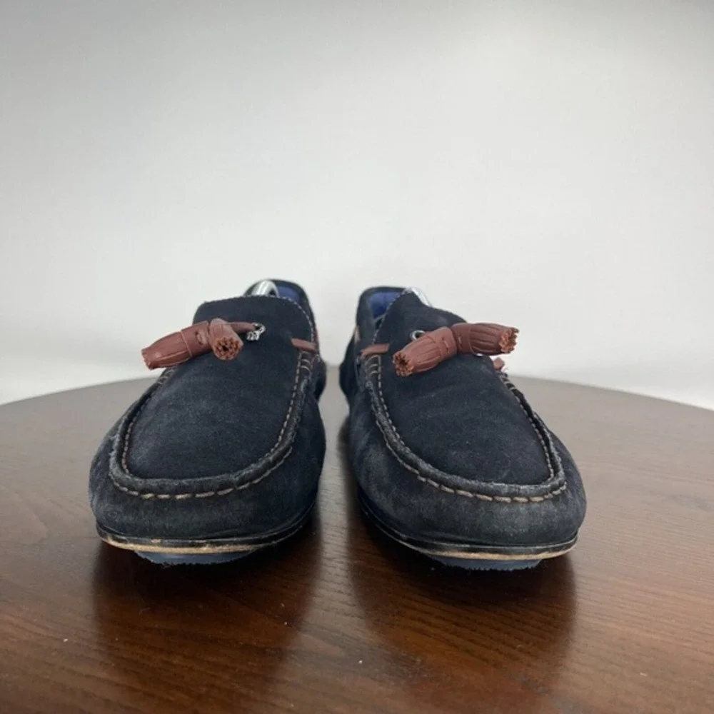 Ted Baker Muddi Loafer Shoes Men's 9 Black‎ Suede Moc Toe Boat Slip On FD05718
